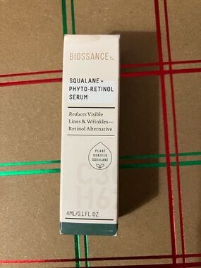 Biossance Squalane + Phyto-Retinol Serum - Cream White & Green Accents